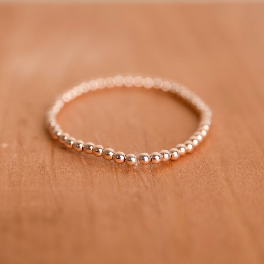 Rose Gold Hematite Bracelet - 7 in